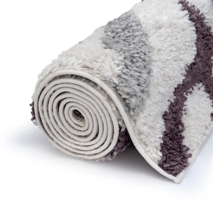 Moodi Shaggy Grey/Purple Mauvine Rug
