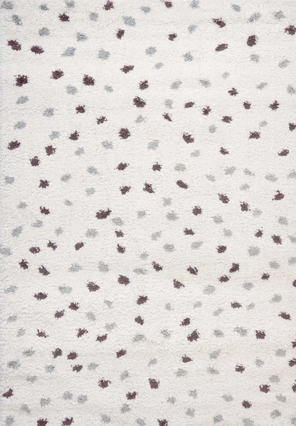 Moodi Shaggy Grey/Purple Plumetis Rug