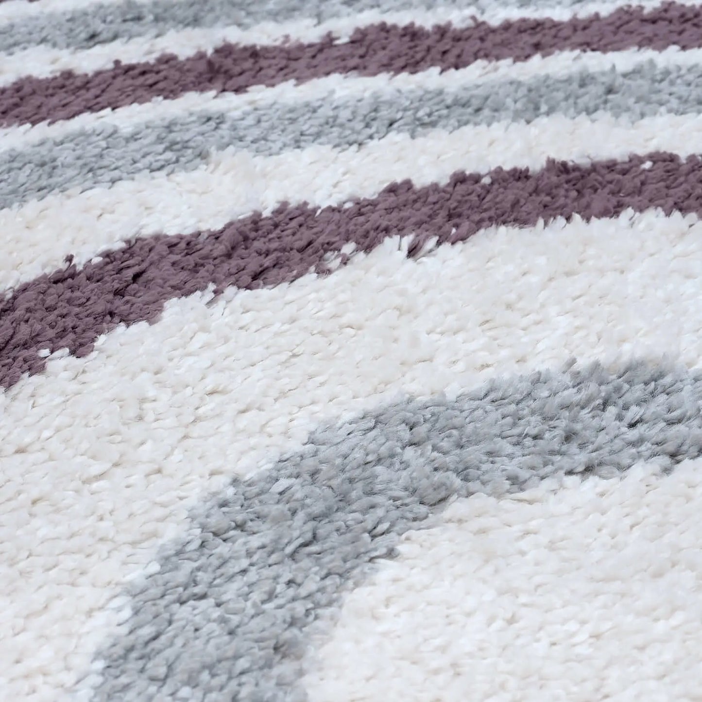 Moodi Shaggy Grey/Purple Smokeberry Rug