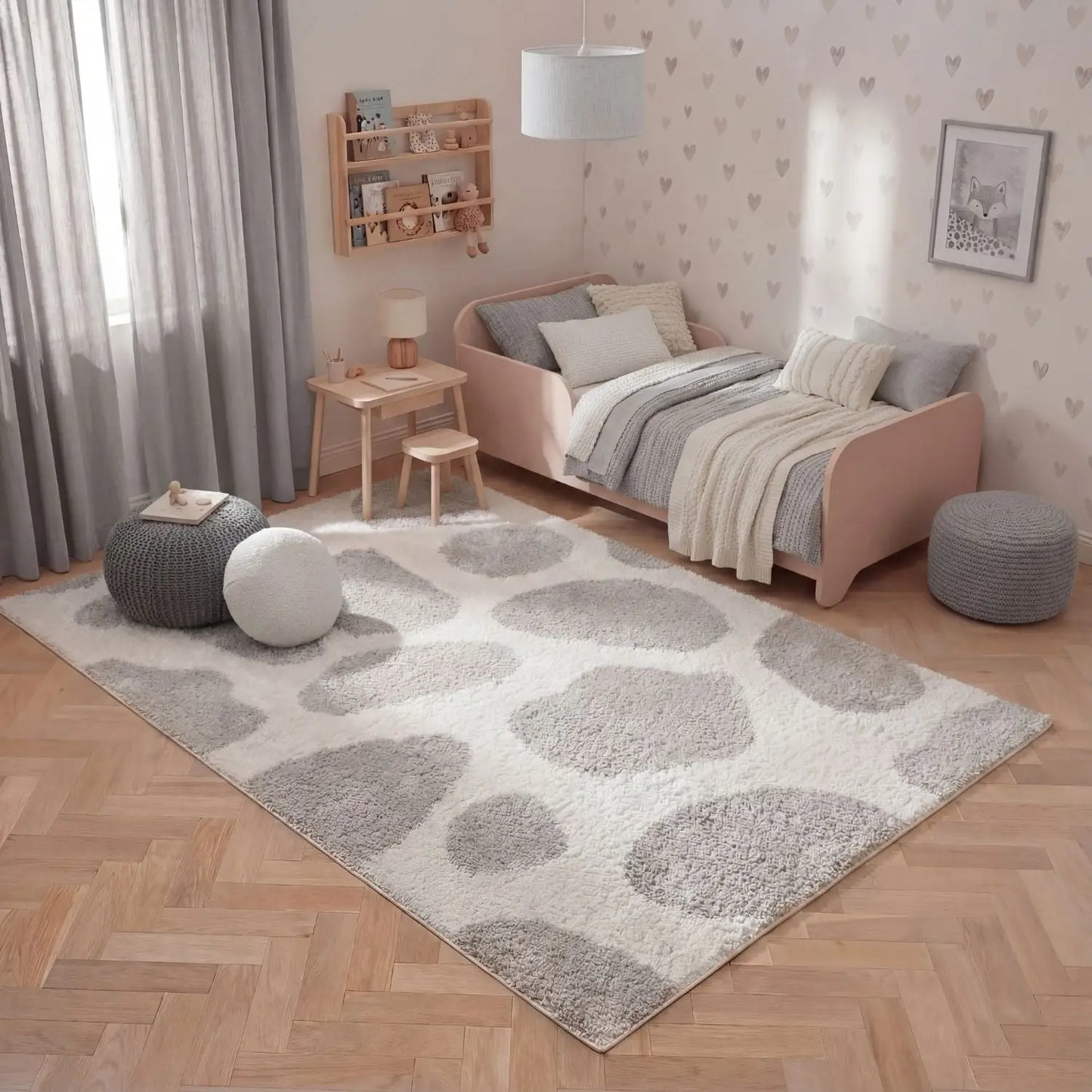 Moodi Shaggy Grey Tarn Rug
