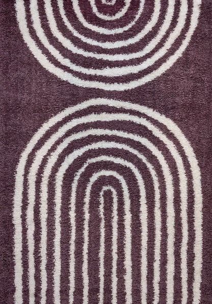 Moodi Shaggy Purple Velvetine Rug