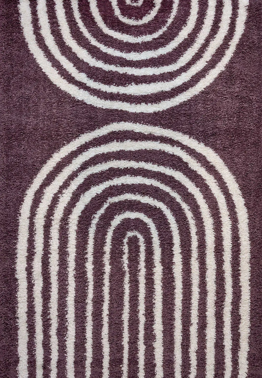 Moodi Shaggy Purple Velvetine Rug