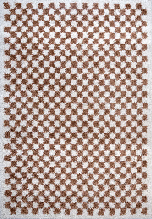 Moodi Shaggy Terra Pixelate Rug
