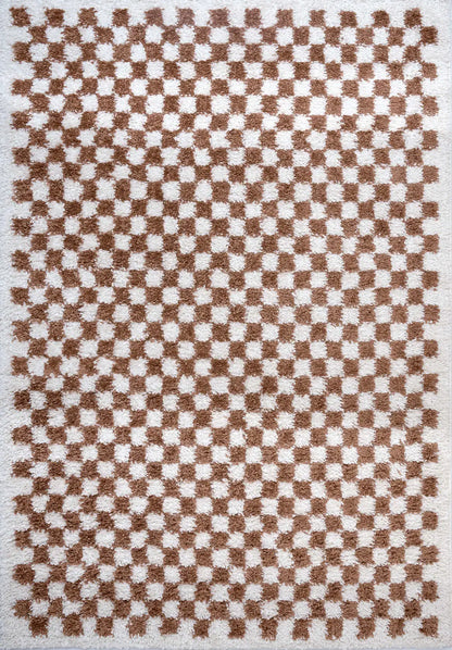 Moodi Shaggy Terra Pixelate Rug