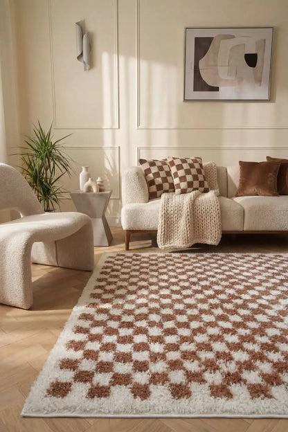 Moodi Shaggy Terra Pixelate Rug