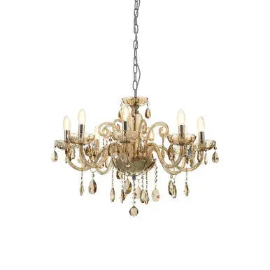 Morano 8 Bulb Champagne Glass Chandelier
