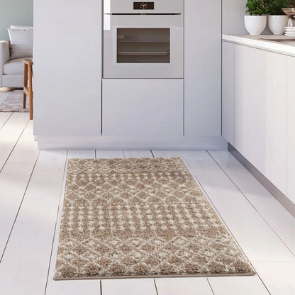 Moroccan Beige Shaggy Rug | 1020