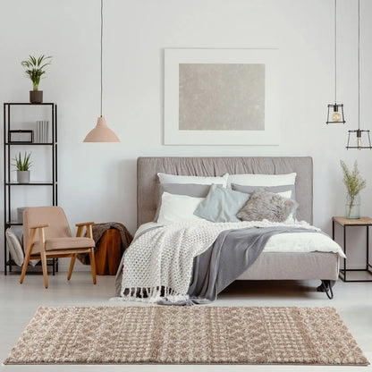 Moroccan Beige Shaggy Rug | 1020