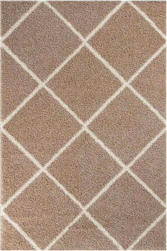 Moroccan Beige Shaggy Rug | 520