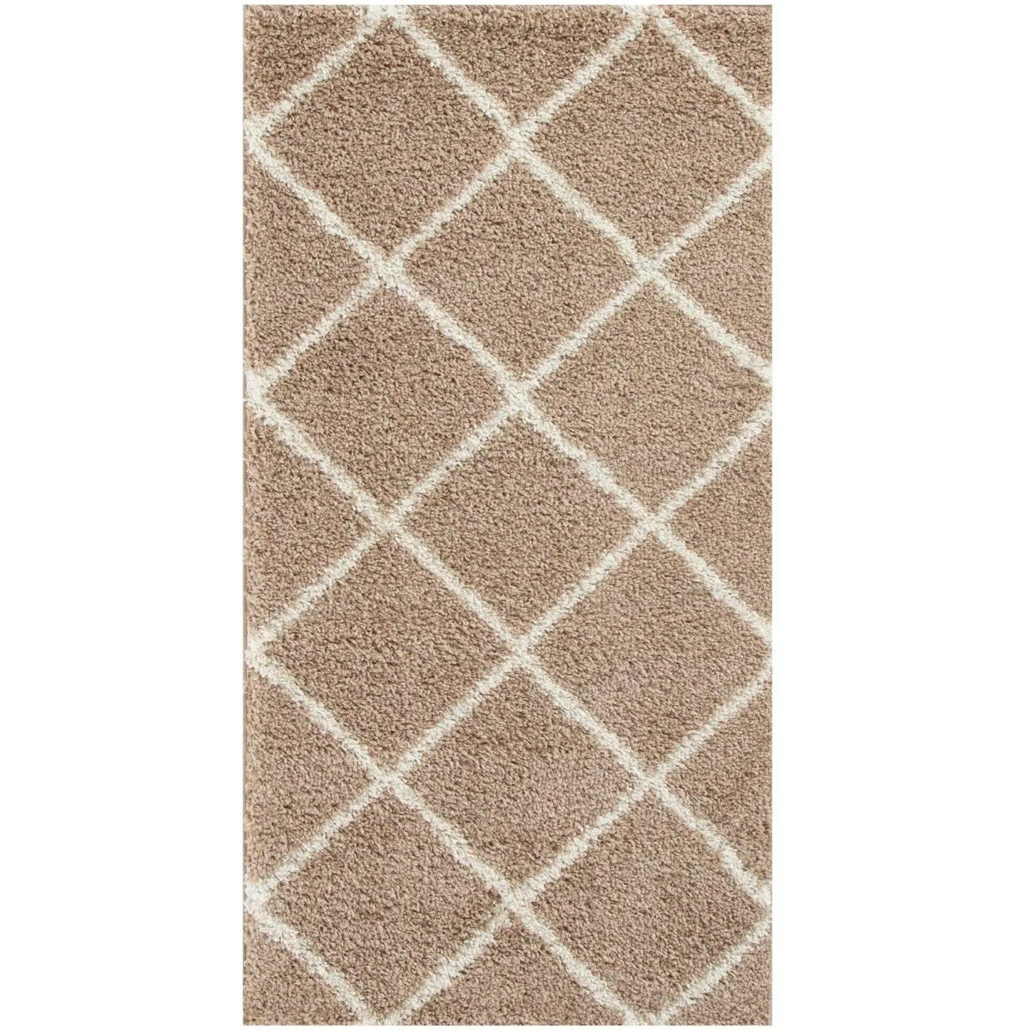Moroccan Beige Shaggy Rug | 520