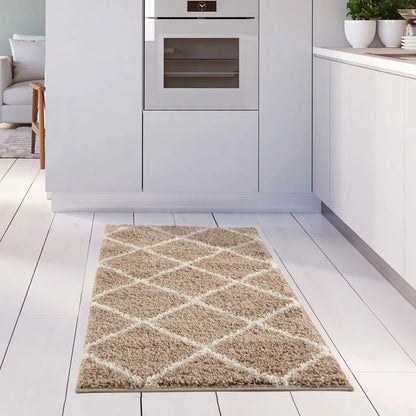 Moroccan Beige Shaggy Rug | 520