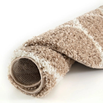 Moroccan Beige Shaggy Rug | 620