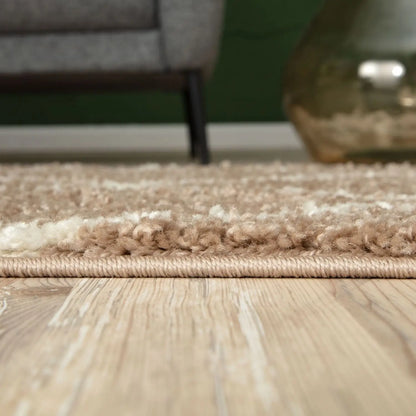 Moroccan Beige Shaggy Rug | 620