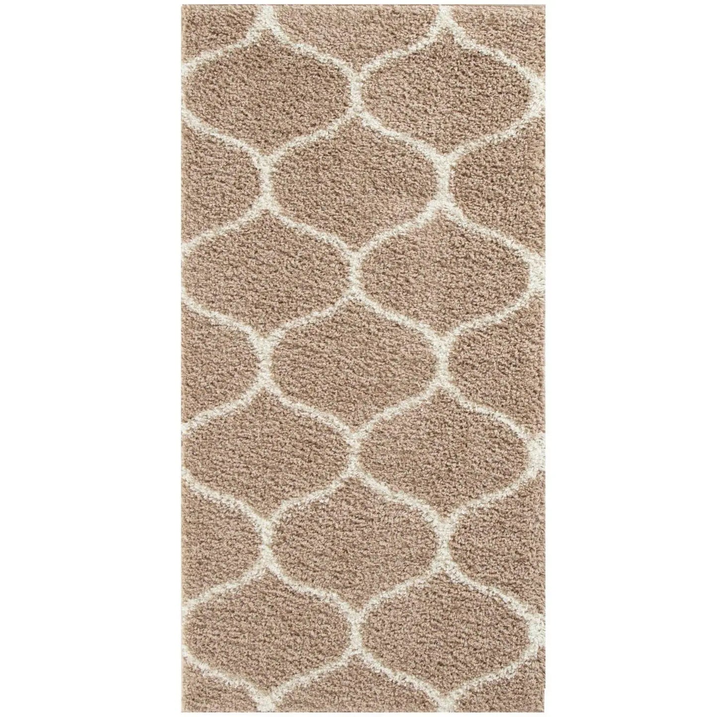 Moroccan Beige Shaggy Rug | 620