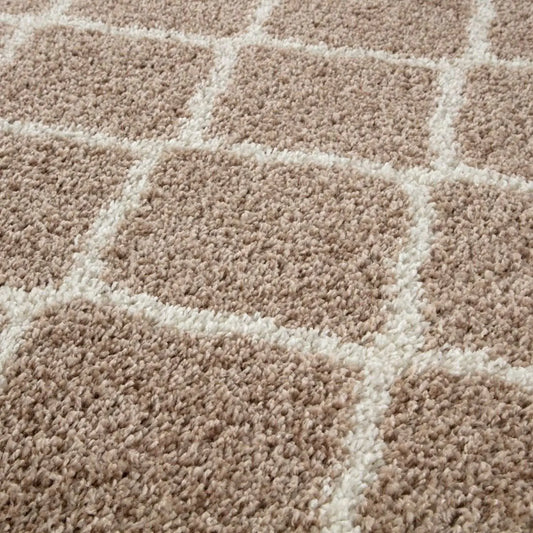 Moroccan Beige Shaggy Rug | 720