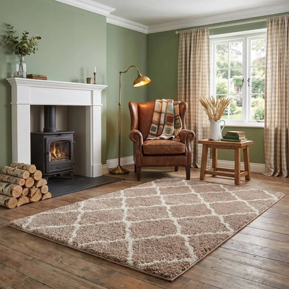 Moroccan Beige Shaggy Rug | 720
