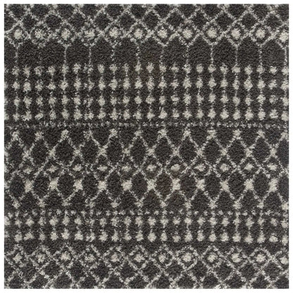 Moroccan Dark Grey Shaggy Rug | 1040