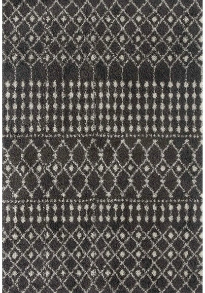 Moroccan Dark Grey Shaggy Rug | 1040