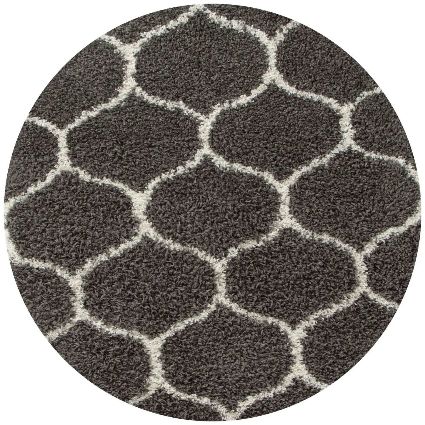 Moroccan Dark Grey Shaggy Rug | 640