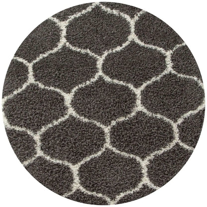 Moroccan Dark Grey Shaggy Rug | 640