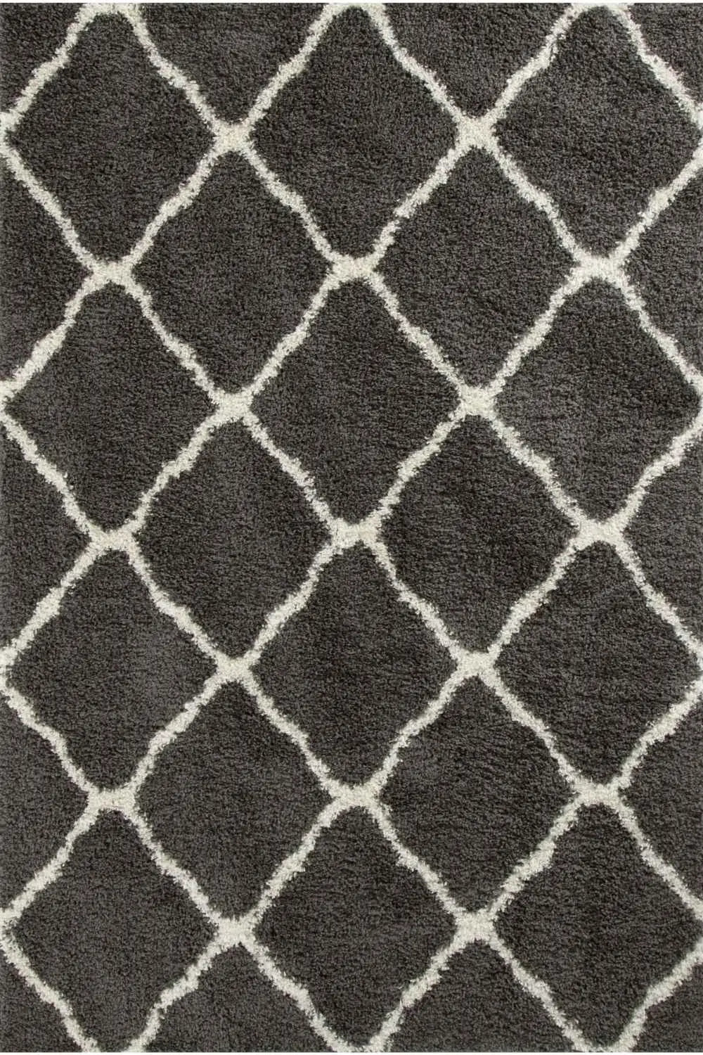 Moroccan Dark Grey Shaggy Rug | 740