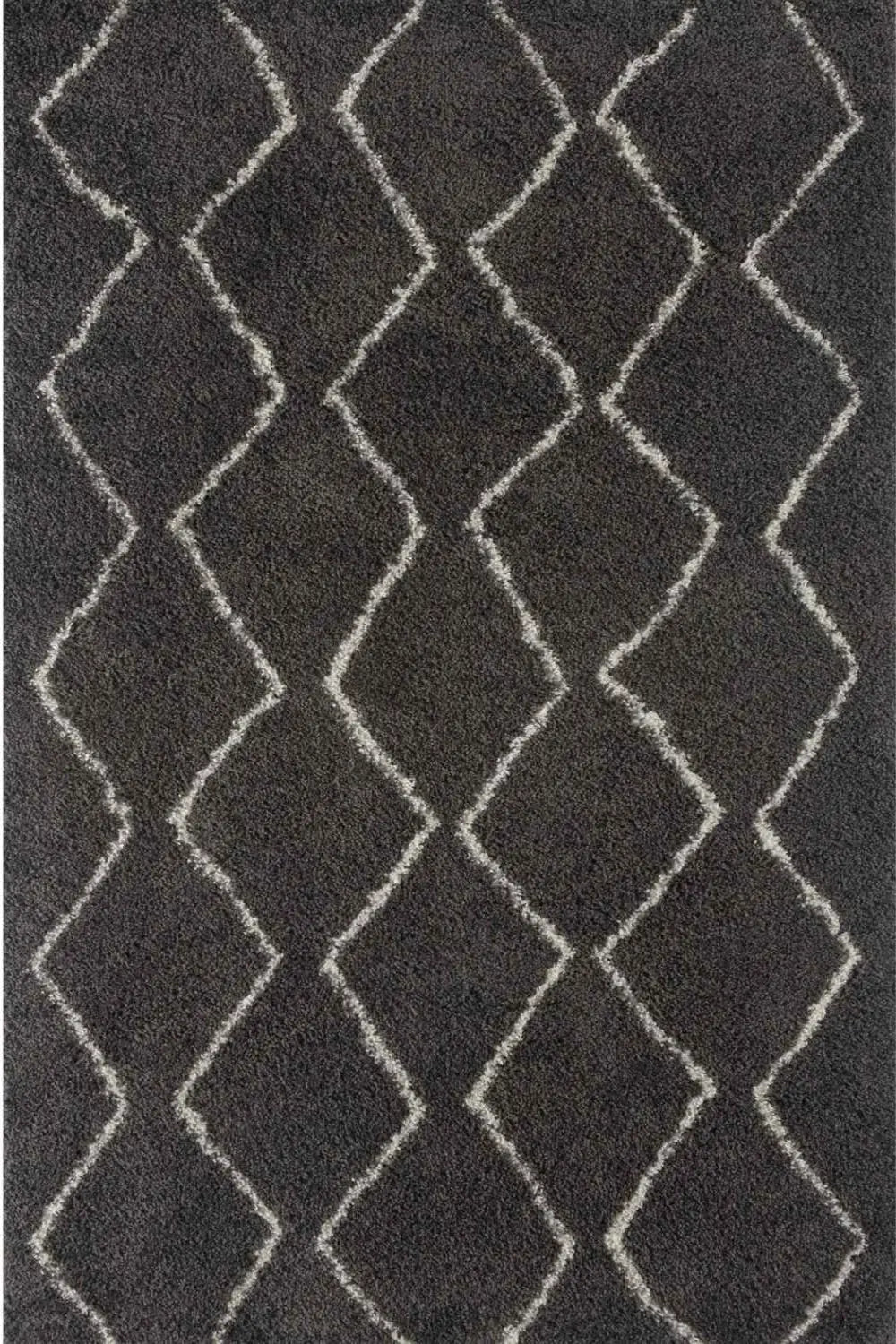 Moroccan Dark Grey Shaggy Rug | 840