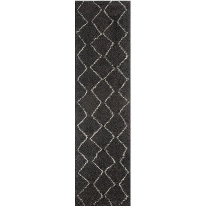 Moroccan Dark Grey Shaggy Rug | 840