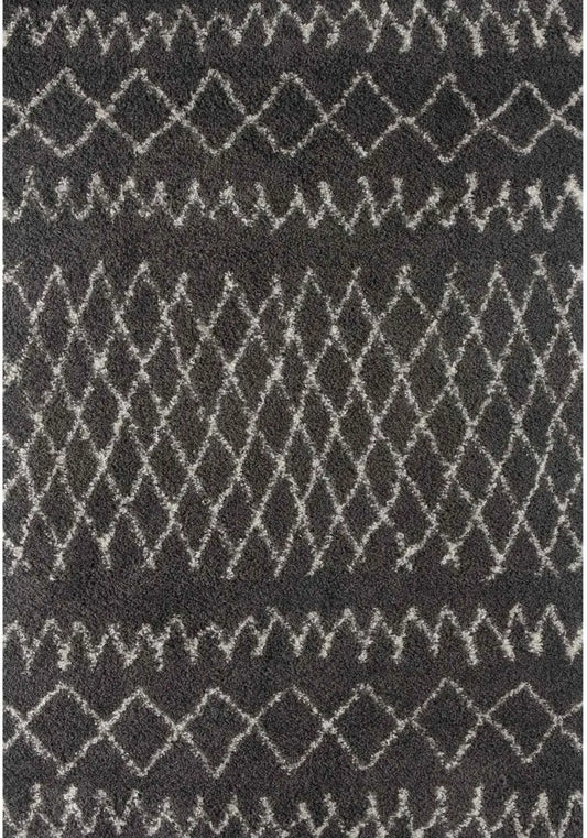 Moroccan Dark Grey Shaggy Rug | 940