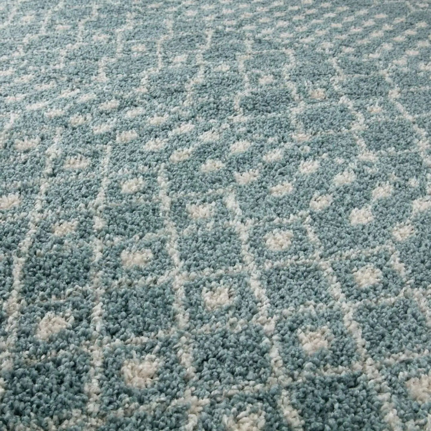 Moroccan Duck Egg Blue Shaggy Rug | 1050