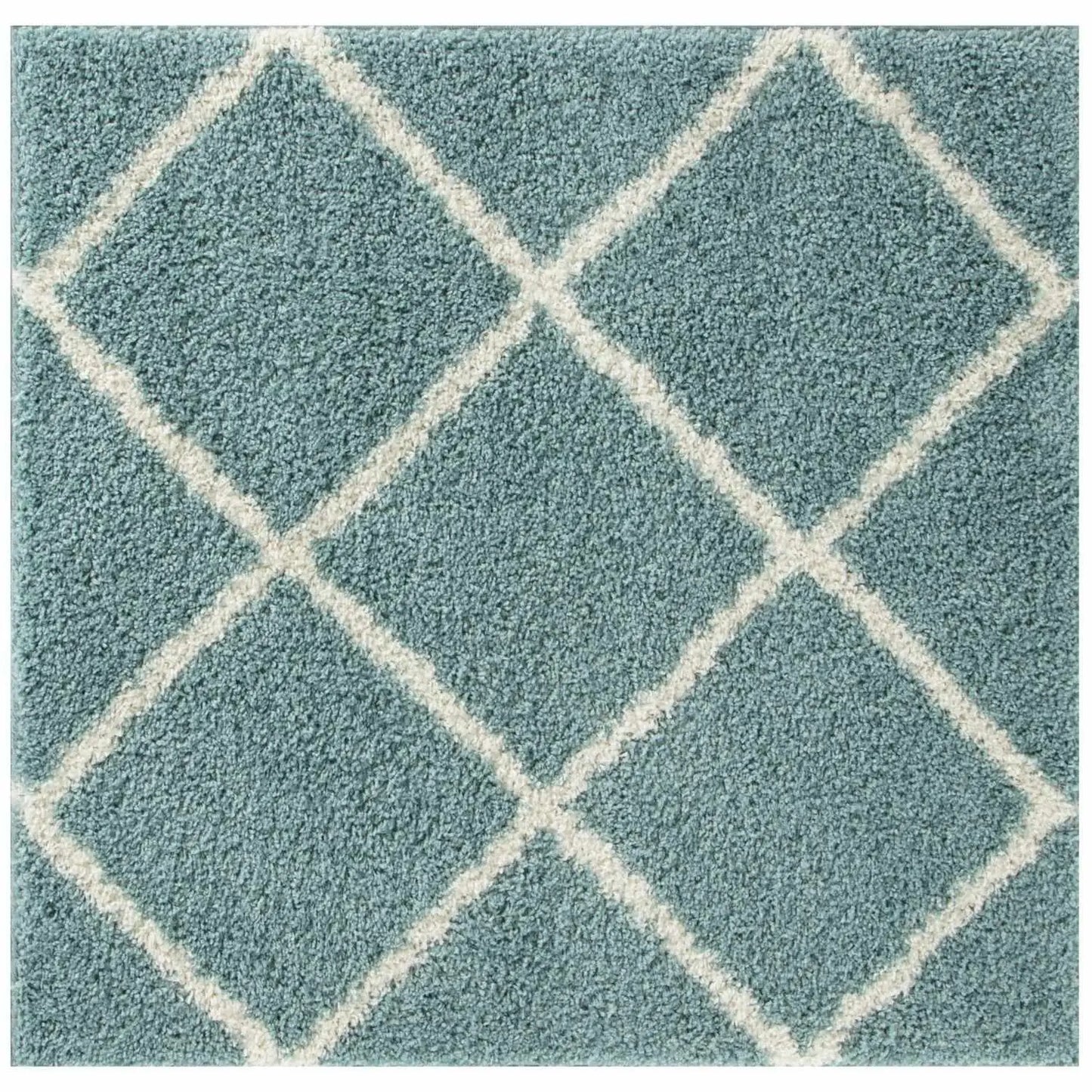 Moroccan Duck Egg Blue Shaggy Rug | 550