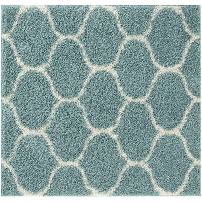 Moroccan Duck Egg Blue Shaggy Rug | 650