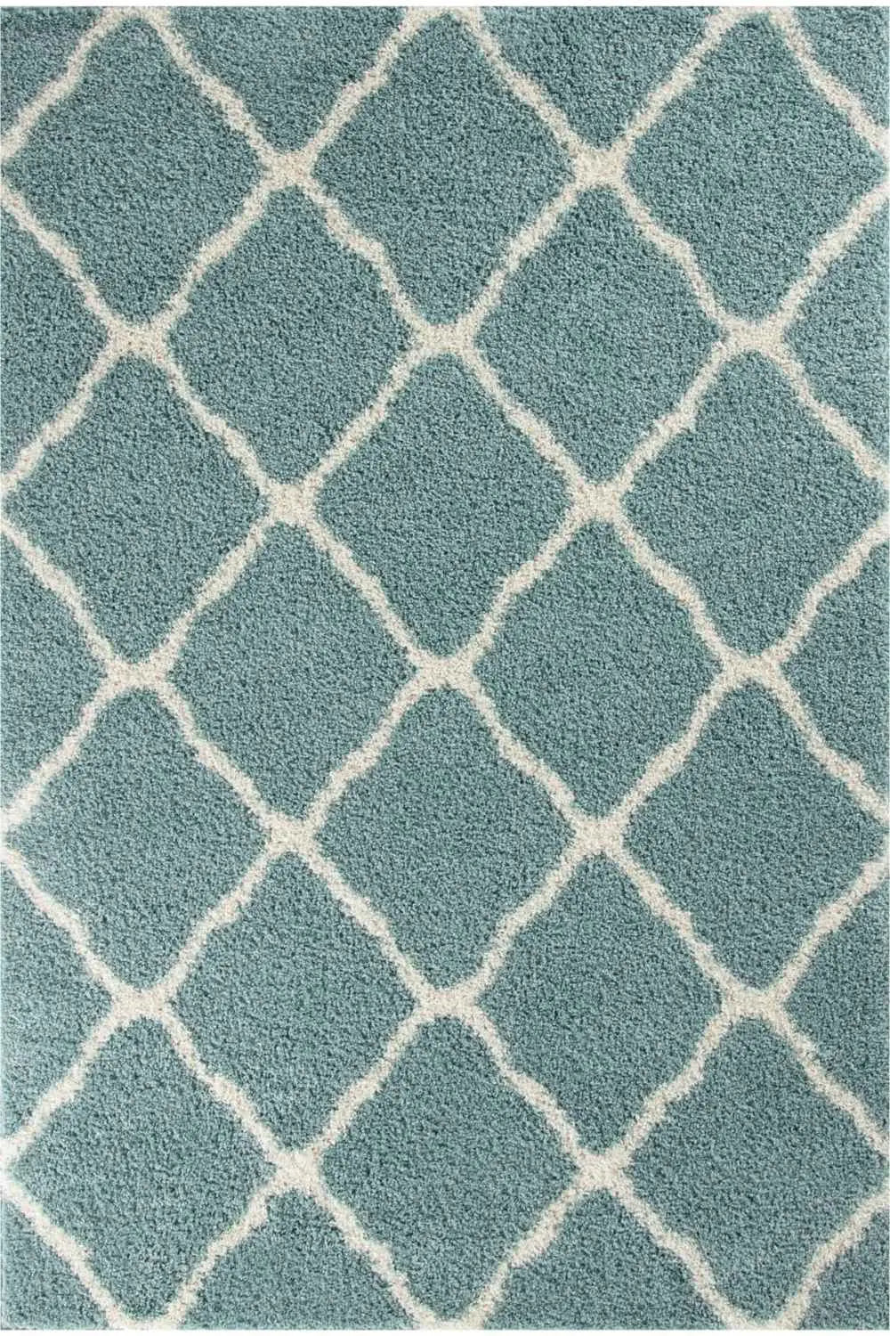 Moroccan Duck Egg Blue Shaggy Rug | 750