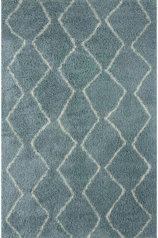 Moroccan Duck Egg Blue Shaggy Rug | 850