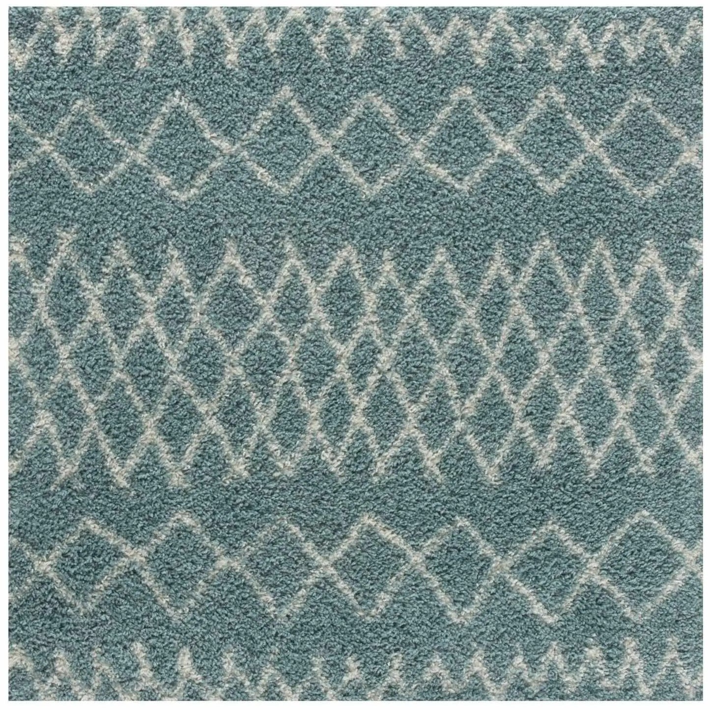 Moroccan Duck Egg Blue Shaggy Rug | 950