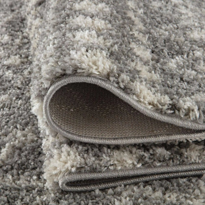 Moroccan Grey Shaggy Rug | 1010