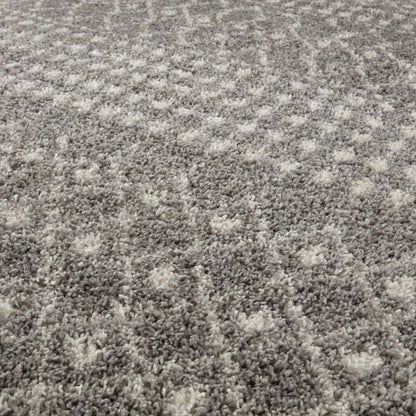 Moroccan Grey Shaggy Rug | 1010