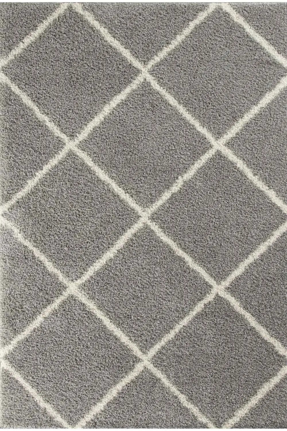 Moroccan Grey Shaggy Rug | 510