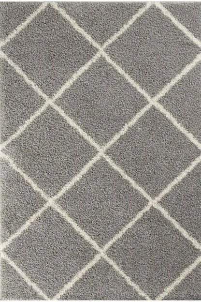 Moroccan Grey Shaggy Rug | 510