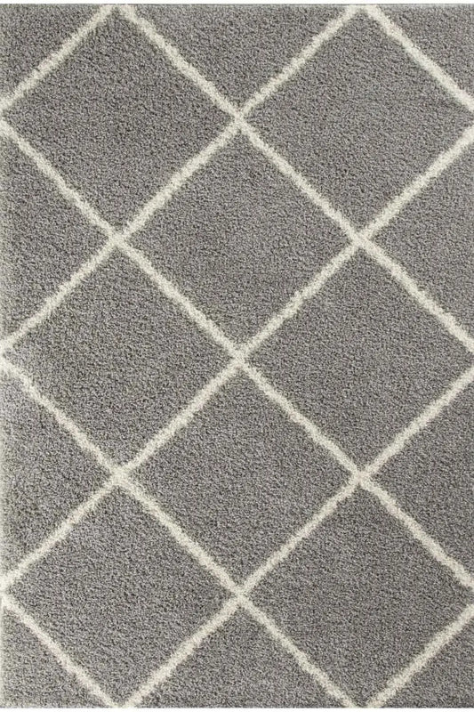 Moroccan Grey Shaggy Rug | 510