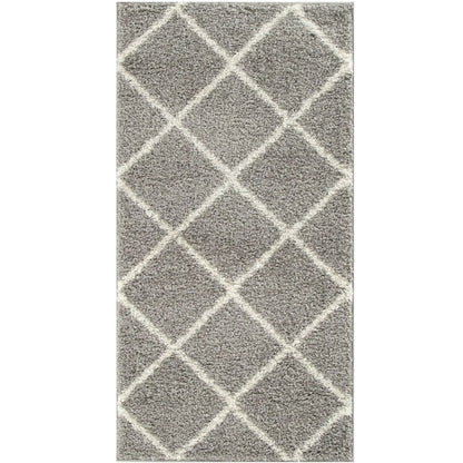 Moroccan Grey Shaggy Rug | 510