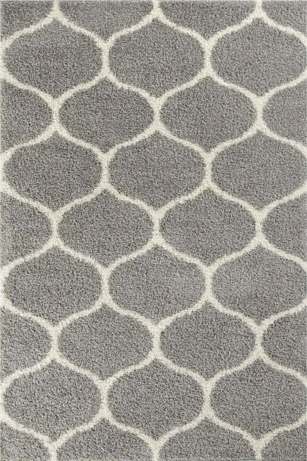 Moroccan Grey Shaggy Rug | 610