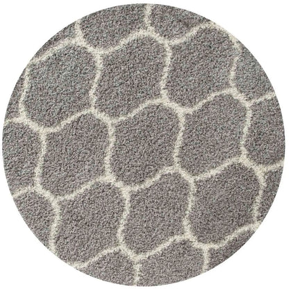 Moroccan Grey Shaggy Rug | 610