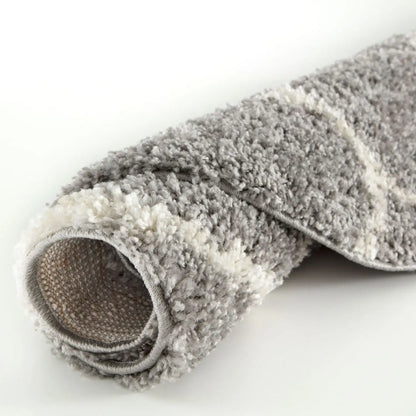 Moroccan Grey Shaggy Rug | 610