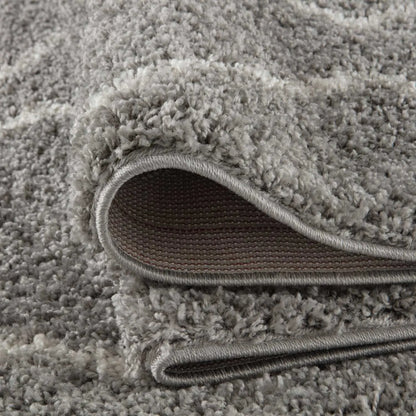 Moroccan Grey Shaggy Rug | 810