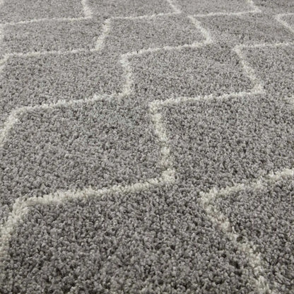 Moroccan Grey Shaggy Rug | 810