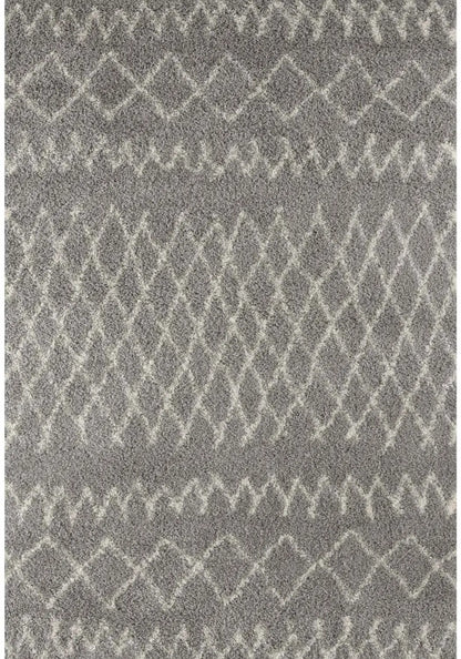 Moroccan Grey Shaggy Rug | 910