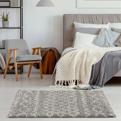 Moroccan Grey Shaggy Rug | 910