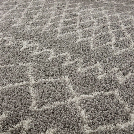 Moroccan Grey Shaggy Rug | 910