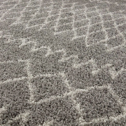 Moroccan Grey Shaggy Rug | 910
