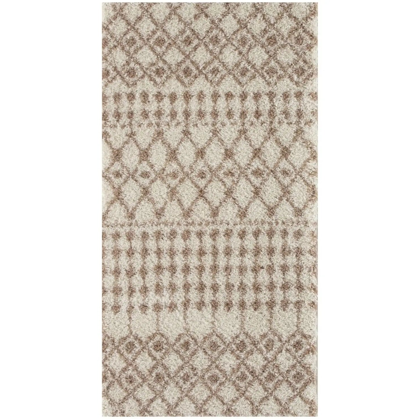 Moroccan Ivory Beige Shaggy Rug | 1030